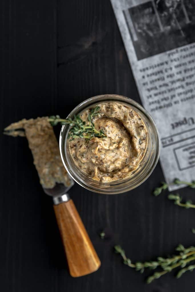 burnt onion aioli in a jar