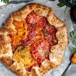 heirloom tomato galette with fresh herbs