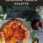 Tomato Galette with one slice cut out of the whole pie