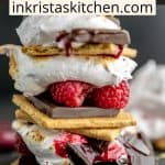 Raspberry S'mores stack
