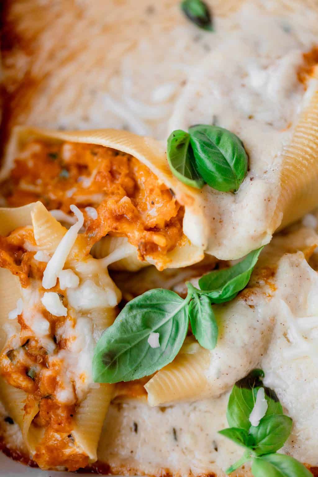 Pumpkin and Cheese Stuffed Shells - In Krista's Kitchen