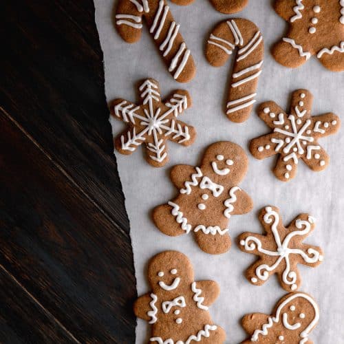 soft gingerbread cookies with icing