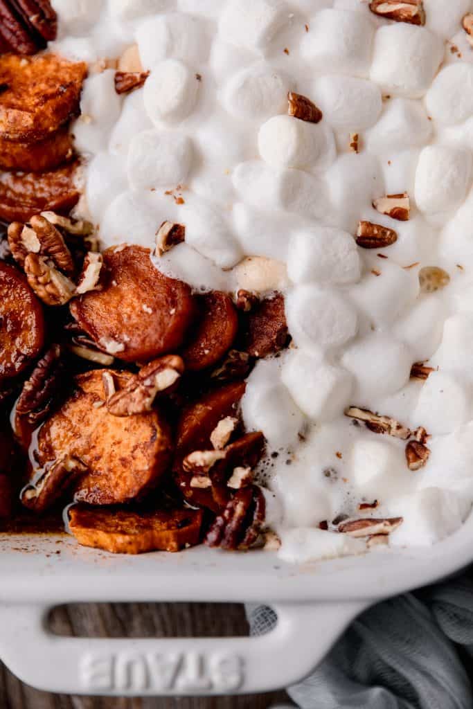 candied sweet potatoes with marshmallows