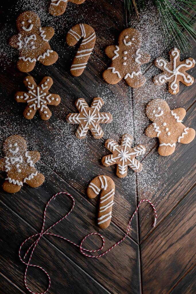 decorated soft gingerbread cookies