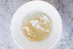 gelatin sprinkled over water