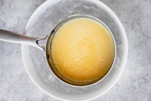 lemon mixture in an ice bath