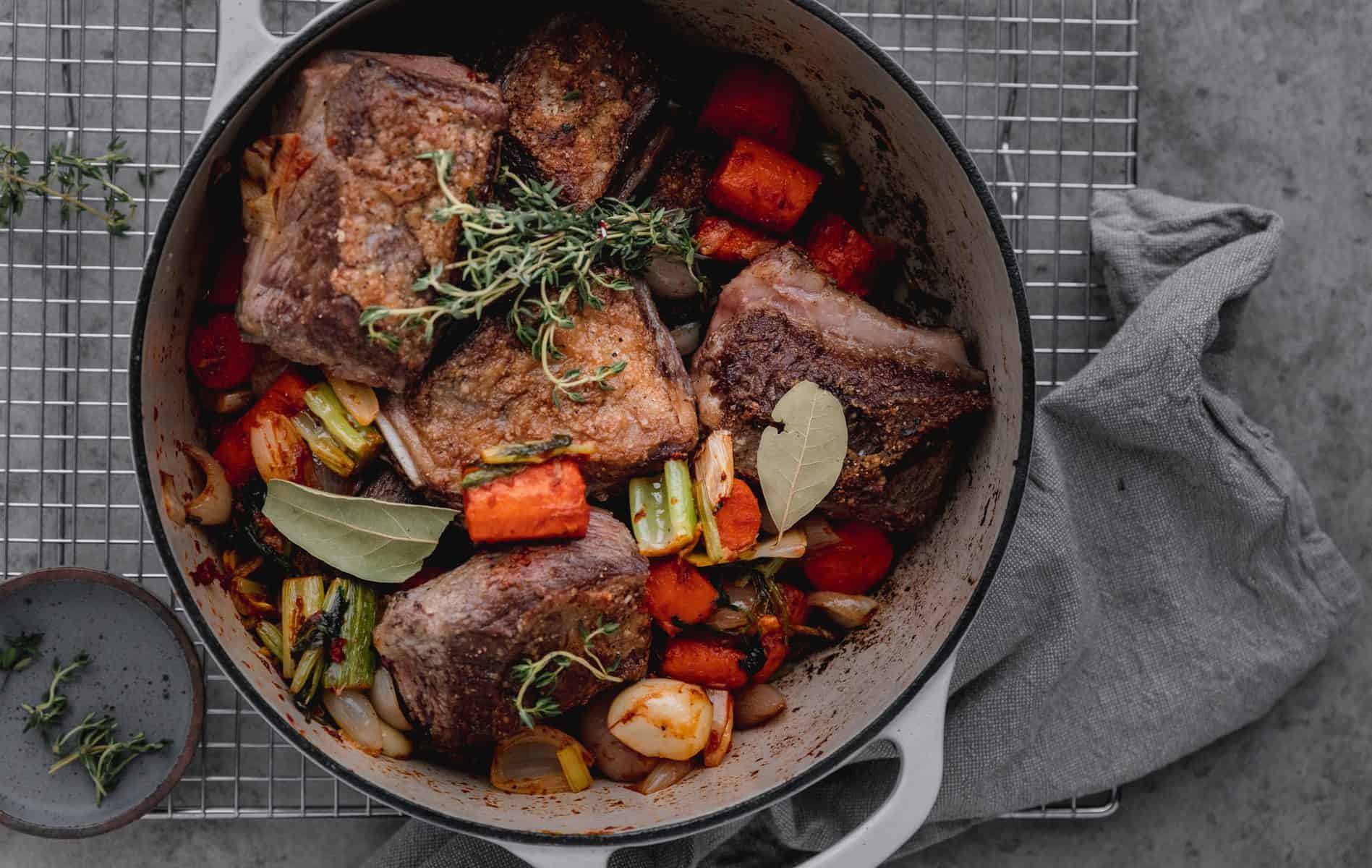 Red Wine Braised Short Ribs - In Krista's Kitchen