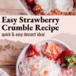 easy strawberry crumble reicpe