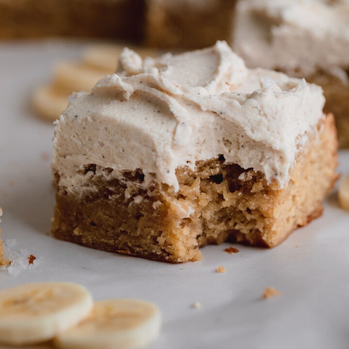 Banana Bars with Brown Butter Frosting - In Krista's Kitchen