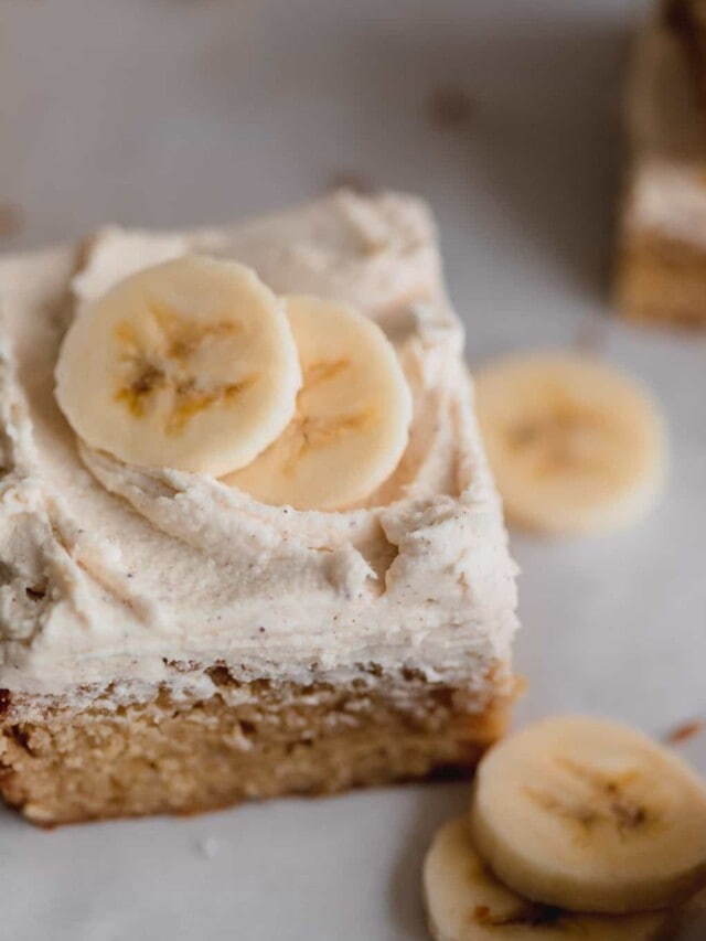 Banana Bread Bars With Brown Butter Frosting