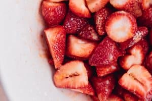 strawberries with all the ingredients mixed in