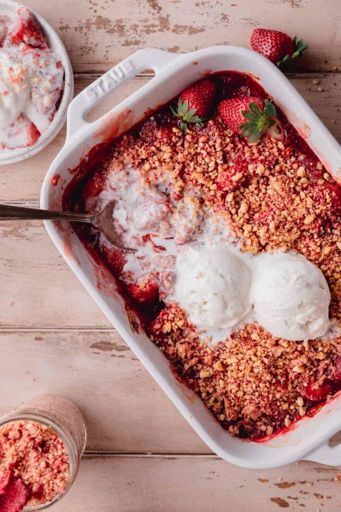 this recipe baked and topped with ice cream