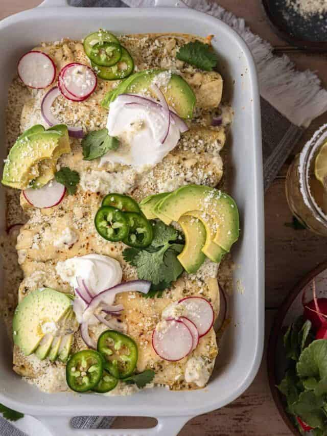 Green Chile Chicken Enchiladas