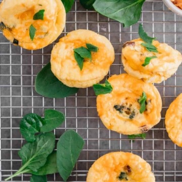 Spinach and Cheese Breakfast Egg Bites ⋆ Real Housemoms