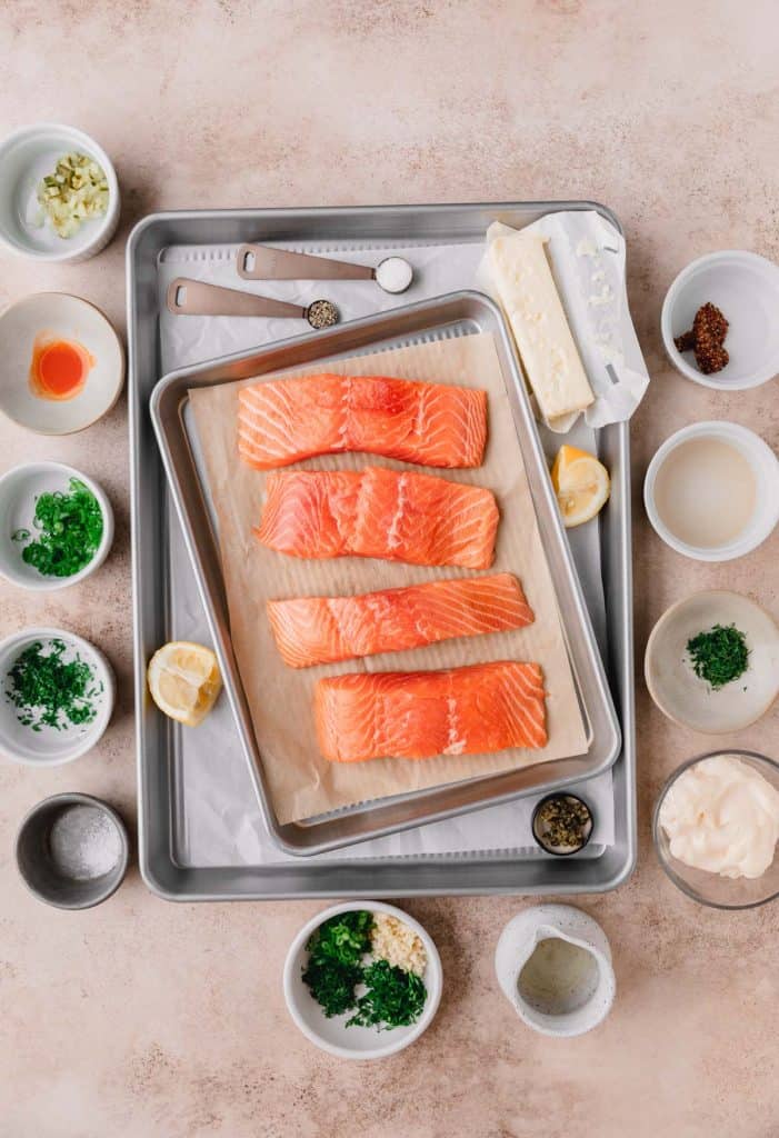 ingredients for the perfect air fryer salmon