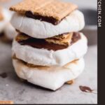 3 air fryer s'mores stacked on top of each other