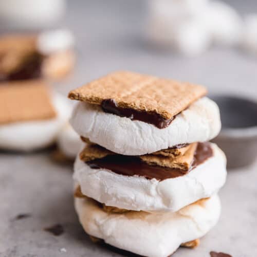 stack of air fryer s'mores
