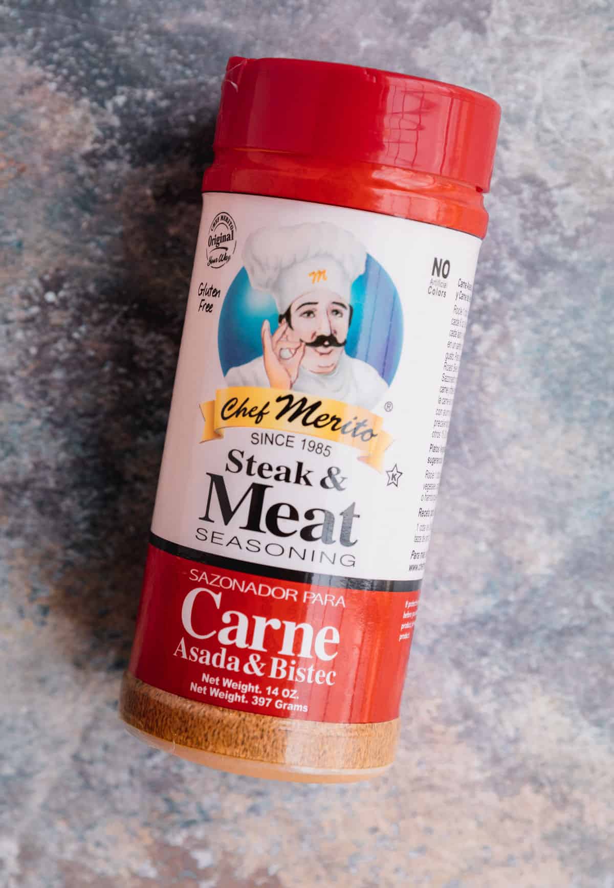 Chef Merito's Steak and Meat seasoning.