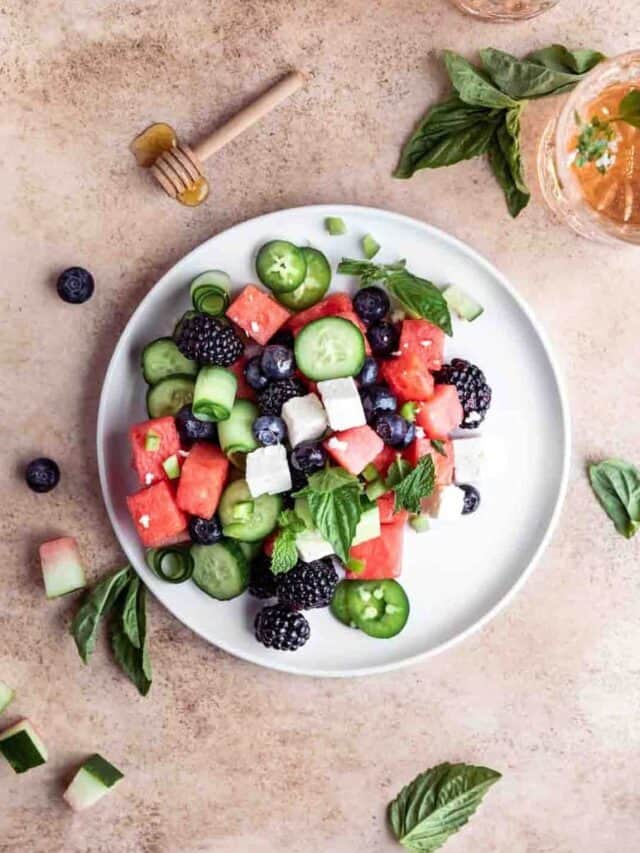 Watermelon Basil Salad