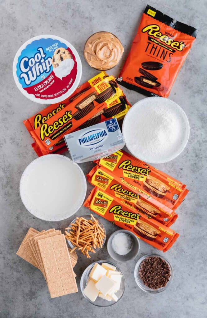 ingredients for this no bake pie recipe 