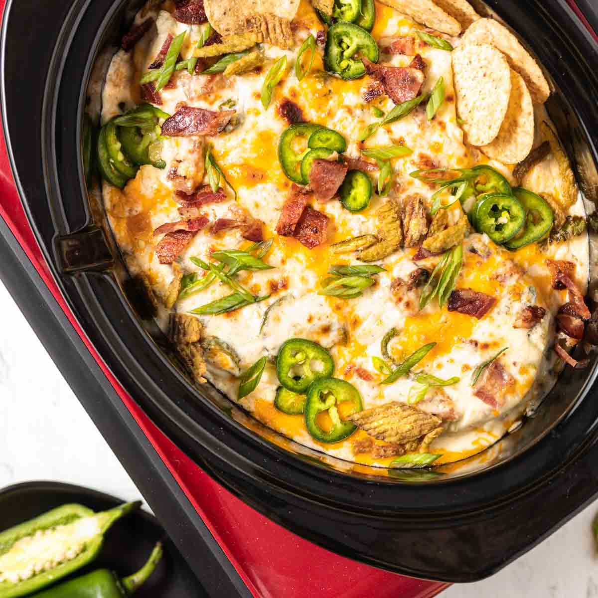 Slow Cooker Jalapeno Popper Dip - In Krista's Kitchen