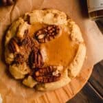Pumpkin Cheesecake cookie topped with brown sugar and pecans.