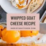 Whipped goat cheese with honey and crostini.