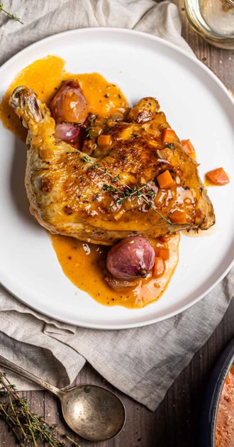 Coq Au Vin Blanc - In Krista's Kitchen