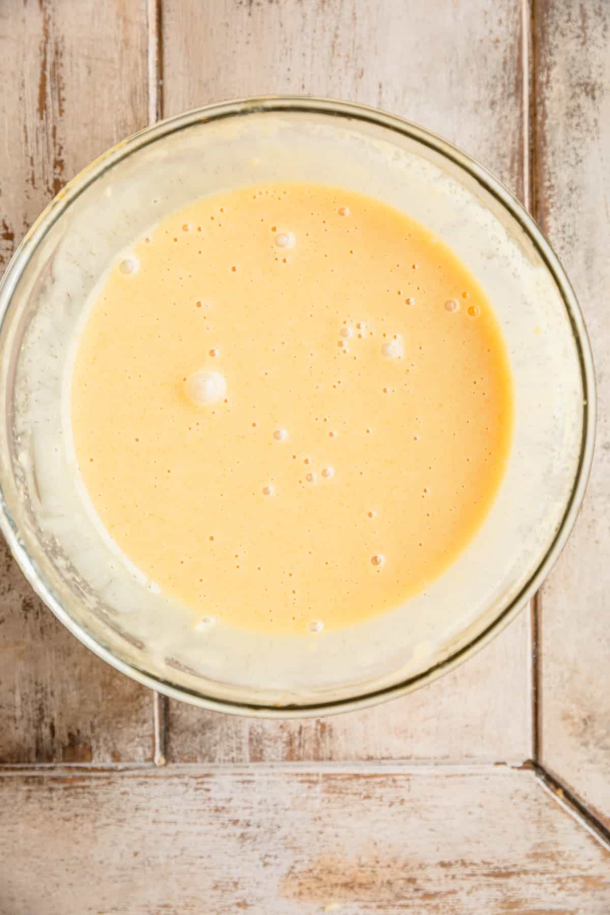 Sweet Kewpie mayo mixture in a bowl.
